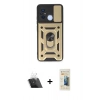 MARSİLYAN™- Redmi 12C Kılıf Ahenk Klasik - Siyah 6D Mat Seramik Hayalet Nano Ekran Koruyucu + Kamera Lens Koruma Cam - SF