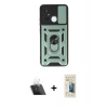 MARSİLYAN™- Redmi 12C Kılıf Ahenk Klasik - Siyah 6D Mat Seramik Hayalet Nano Ekran Koruyucu + Kamera Lens Koruma Cam - SF