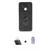 MARSİLYAN™- Redmi 12C Kılıf Ahenk Klasik - Siyah Joko Magic 5D Cam + Şeffaf Kamera Lens Koruma Cam