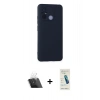 MARSİLYAN™- Redmi 12C Kılıf Ahenk Serisi - Şeffaf Pasifik Cam Ekran Koruyucu + Kamera Lens Koruma Cam - SF