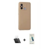 MARSİLYAN™- Redmi 12C Kılıf Ahenk Serisi - Şeffaf Pasifik Cam Ekran Koruyucu + Kamera Lens Koruma Cam - SF