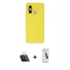 MARSİLYAN™- Redmi 12C Kılıf Ahenk Serisi - Şeffaf Pasifik Cam Ekran Koruyucu + Kamera Lens Koruma Cam - SF