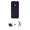 MARSİLYAN™- Redmi 12C Kılıf Ahenk Serisi - Şeffaf Pasifik Cam Ekran Koruyucu + Kamera Lens Koruma Cam - SF