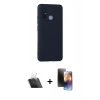 MARSİLYAN™- Redmi 12C Kılıf Ahenk Serisi - Siyah 3D Antistatik Mat Seramik Nano Ekran Koruyucu + Kamera Lens Koruma Cam - SF