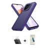 MARSİLYAN™- Redmi 12C Kılıf Atlas Form - Şeffaf Pasifik Cam Ekran Koruyucu + Kamera Lens Koruma Cam - SF