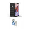 MARSİLYAN™- Redmi 12C Kılıf Atlas Koleksiyonu - Şeffaf Royal Nano Ekran Koruyucu