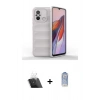 MARSİLYAN™- Redmi 12C Kılıf Atlas Koleksiyonu - Siyah Joko Magic 5D Cam + Kamera Lens Koruma Cam - SF