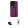 MARSİLYAN™- Redmi 12C Kılıf Çekirdek Yansıma - Şeffaf Pasifik Cam Ekran Koruyucu + Şeffaf Kamera Lens Koruma Cam