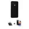 MARSİLYAN™- Redmi 12C Kılıf Çekirdek Yansıma - Siyah 3D Antistatik Mat Seramik Nano Ekran Koruyucu + Kamera Lens Koruma Cam - SF