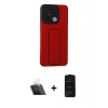 MARSİLYAN™- Redmi 12C Kılıf Çekirdek Yansıma - Siyah 6D Antistatik Mat Seramik Hayalet Nano Ekran Koruyucu + Kamera Lens Koruma Cam - SF