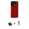 MARSİLYAN™- Redmi 12C Kılıf Çekirdek Yansıma - Siyah Joko Magic 5D Cam + Kamera Lens Koruma Cam - SF