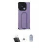 MARSİLYAN™- Redmi 12C Kılıf Çekirdek Yansıma - Siyah Joko Magic 5D Cam + Kamera Lens Koruma Cam - SF