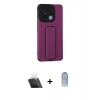MARSİLYAN™- Redmi 12C Kılıf Çekirdek Yansıma - Siyah Joko Magic 5D Cam + Kamera Lens Koruma Cam - SF