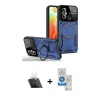 MARSİLYAN™- Redmi 12C Kılıf Kıvılcım Modern Serisi - Şeffaf Royal Nano Ekran Koruyucu + Kamera Lens Koruma Cam - SF