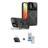 MARSİLYAN™- Redmi 12C Kılıf Kıvılcım Modern Serisi - Şeffaf Royal Nano Ekran Koruyucu + Kamera Lens Koruma Cam - SF
