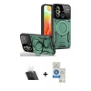 MARSİLYAN™- Redmi 12C Kılıf Kıvılcım Modern Serisi - Şeffaf Royal Nano Ekran Koruyucu + Kamera Lens Koruma Cam - SF
