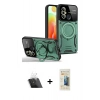 MARSİLYAN™- Redmi 12C Kılıf Kıvılcım Modern Serisi - Siyah 6D Mat Seramik Hayalet Nano Ekran Koruyucu + Kamera Lens Koruma Cam - SF