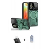 MARSİLYAN™- Redmi 12C Kılıf Kıvılcım Modern Serisi - Siyah Joko Magic 5D Cam + Kamera Lens Koruma Cam - SF