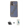 MARSİLYAN™- Redmi 12C Kılıf Nova Işık Prime - Şeffaf Pasifik Cam Ekran Koruyucu + Kamera Lens Koruma Cam - SF