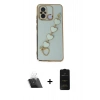 MARSİLYAN™- Redmi 12C Kılıf Nova Işık Prime - Siyah 6D Antistatik Mat Seramik Hayalet Nano Ekran Koruyucu + Kamera Lens Koruma Cam - SF