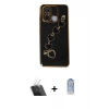 MARSİLYAN™- Redmi 12C Kılıf Nova Işık Prime - Siyah Joko Magic 5D Cam + Kamera Lens Koruma Cam - SF