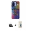 MARSİLYAN™- Redmi 12C Kılıf Siluet Çizgi Koleksiyonu - Siyah 6D Mat Seramik Hayalet Nano Ekran Koruyucu + Kamera Lens Koruma Cam - SF