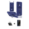 MARSİLYAN™- Redmi 12C Kılıf Vadi Form Prime - Siyah 3D Antistatik Hayalet Cam Ekran Koruyucu + Kamera Lens Koruma Cam - SF