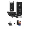 MARSİLYAN™- Redmi 12C Kılıf Vadi Form Prime - Siyah 3D Antistatik Mat Seramik Nano Ekran Koruyucu + Şeffaf Kamera Lens Koruma Cam