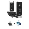 MARSİLYAN™- Redmi 12C Kılıf Vadi Form Prime - Siyah 3D Antistatik Seramik Nano Ekran Koruyucu + Kamera Lens Koruma Cam - SF