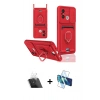 MARSİLYAN™- Redmi 12C Kılıf Vadi Form Prime - Siyah 3D Antistatik Seramik Nano Ekran Koruyucu + Kamera Lens Koruma Cam - SF