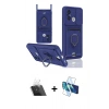 MARSİLYAN™- Redmi 12C Kılıf Vadi Form Prime - Siyah 3D Antistatik Seramik Nano Ekran Koruyucu + Kamera Lens Koruma Cam - SF