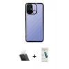 MARSİLYAN™- Redmi 12C Kılıf Vadi Minimal - Şeffaf Pasifik Cam Ekran Koruyucu + Kamera Lens Koruma Cam - SF