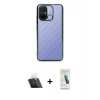 MARSİLYAN™- Redmi 12C Kılıf Vadi Minimal - Şeffaf Pasifik Cam Ekran Koruyucu + Kamera Lens Koruma Cam - SF