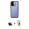 MARSİLYAN™- Redmi 12C Kılıf Vadi Minimal - Siyah 6D Mat Seramik Hayalet Nano Ekran Koruyucu + Kamera Lens Koruma Cam - SF