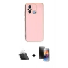 MARSİLYAN™- Redmi 12C Kılıf Yankı Serisi - Siyah 3D Antistatik Mat Seramik Nano Ekran Koruyucu + Kamera Lens Koruma Cam - SF