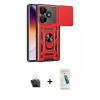MARSİLYAN™- Redmi 13 4G Kılıf Ahenk Klasik - Şeffaf Pasifik Cam Ekran Koruyucu + Kamera Lens Koruma Cam - SF