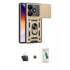 MARSİLYAN™- Redmi 13 4G Kılıf Ahenk Klasik - Şeffaf Pasifik Cam Ekran Koruyucu + Kamera Lens Koruma Cam - SF