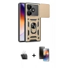 MARSİLYAN™- Redmi 13 4G Kılıf Ahenk Klasik - Siyah 3D Antistatik Mat Seramik Nano Ekran Koruyucu + Kamera Lens Koruma Cam - SF