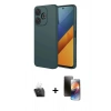 MARSİLYAN™- Redmi 13 4G Kılıf Ahenk Serisi - Siyah 3D Antistatik Mat Seramik Nano Ekran Koruyucu + Kamera Lens Koruma Cam - SF