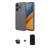 MARSİLYAN™- Redmi 13 4G Kılıf Ahenk Serisi - Siyah 6D Antistatik Mat Seramik Hayalet Nano Ekran Koruyucu + Kamera Lens Koruma Cam - SF