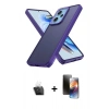 MARSİLYAN™- Redmi 13 4G Kılıf Atlas Form - Siyah 3D Antistatik Mat Seramik Nano Ekran Koruyucu + Kamera Lens Koruma Cam - SF