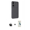 MARSİLYAN™- Redmi 13 4G Kılıf Eksen Form Prime - Şeffaf Pasifik Cam Ekran Koruyucu + Kamera Lens Koruma Cam - SF