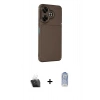 MARSİLYAN™- Redmi 13 4G Kılıf Eksen Form Prime - Siyah Joko Magic 5D Cam + Kamera Lens Koruma Cam - SF