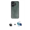 MARSİLYAN™- Redmi 13 4G Kılıf Kıvılcım Işık Serisi - Siyah 3D Antistatik Seramik Nano Ekran Koruyucu + Kamera Lens Koruma Cam - SF