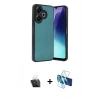 MARSİLYAN™- Redmi 13 4G Kılıf Kıvılcım Işık Serisi - Siyah 3D Antistatik Seramik Nano Ekran Koruyucu + Kamera Lens Koruma Cam - SF