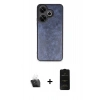 MARSİLYAN™- Redmi 13 4G Kılıf Kıvılcım Işık Serisi - Siyah 6D Antistatik Mat Seramik Hayalet Nano Ekran Koruyucu + Kamera Lens Koruma Cam - SF