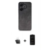 MARSİLYAN™- Redmi 13 4G Kılıf Kıvılcım Işık Serisi - Siyah 6D Antistatik Mat Seramik Hayalet Nano Ekran Koruyucu + Kamera Lens Koruma Cam - SF