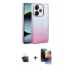 MARSİLYAN™- Redmi 13 4G Kılıf Kıvılcım Minimal Özel Seri - Siyah 3D Antistatik Mat Seramik Nano Ekran Koruyucu + Şeffaf Kamera Lens Koruma Cam