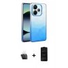 MARSİLYAN™- Redmi 13 4G Kılıf Kıvılcım Minimal Özel Seri - Siyah 6D Antistatik Mat Seramik Hayalet Nano Ekran Koruyucu + Kamera Lens Koruma Cam - SF