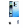 MARSİLYAN™- Redmi 13 4G Kılıf Kıvılcım Minimal Özel Seri - Siyah Joko Magic 5D Cam + Şeffaf Kamera Lens Koruma Cam